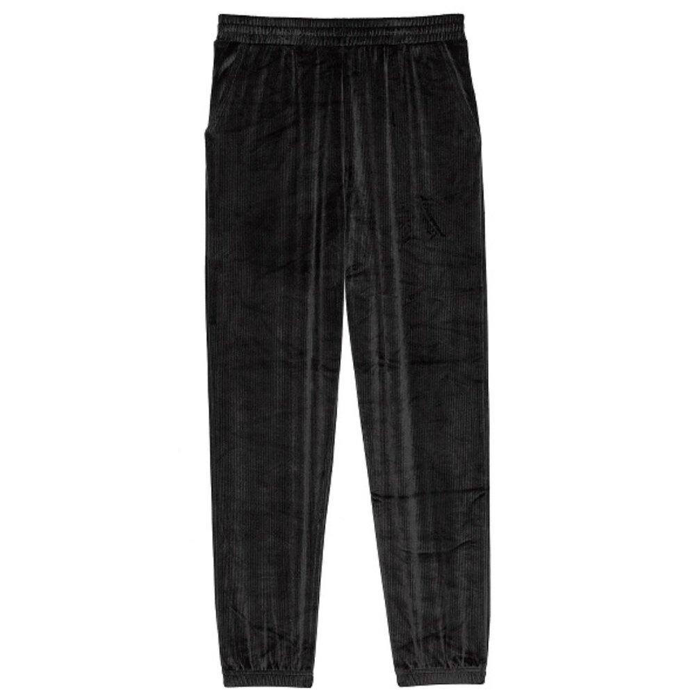 VICTORIA'S SECRET Black Velour Velvet Ribbed Jogger Pants SZ XXL**NEW! - Picture 4 of 7